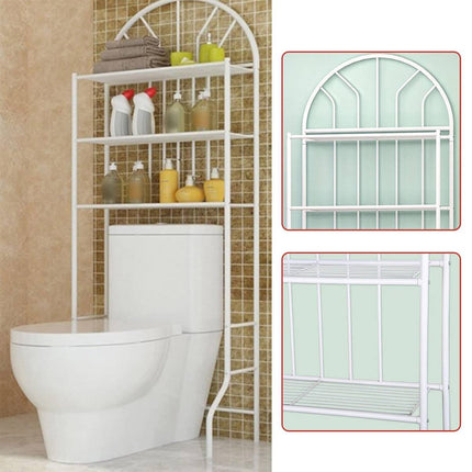 Over Toilet 3 Tier Bathroom Floor Storage Shelf White