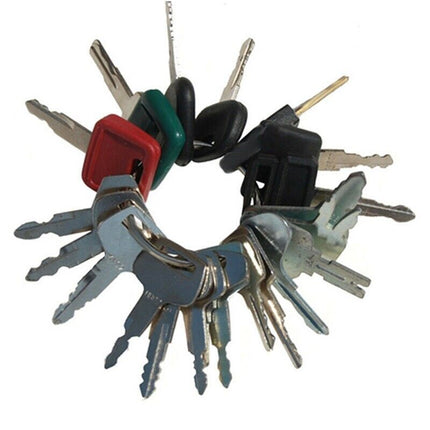24PCS Heavy Equipment Key Set for Excavator Loader CAT Komatsu Volvo JCB Kubota