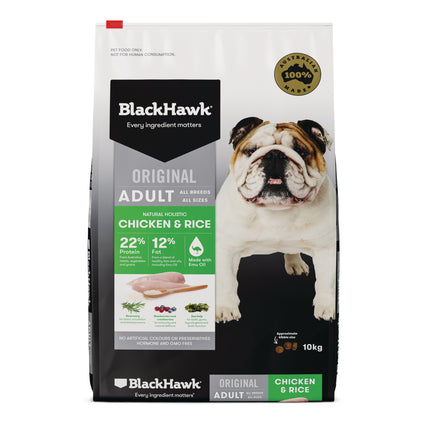 Black Hawk Dog Food Chicken and  Rice 3kg or 10kg Adult Premium Dry Dog Food