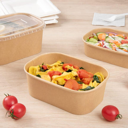 50 Pcs Takeaway Lunch Boxes with Lids Leakproof Food Grade 850ml
