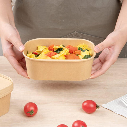 50 Pcs Takeaway Lunch Boxes with Lids Leakproof Food Grade 850ml