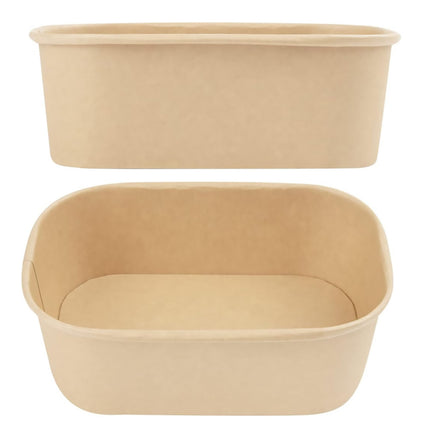 50 Pcs Takeaway Lunch Boxes with Lids Leakproof Food Grade 850ml