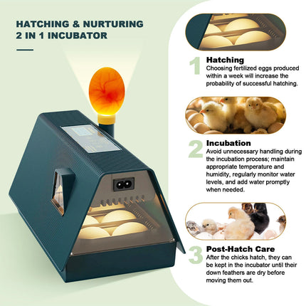 House Shaped Egg Incubator Automatic 10 Eggs Breeding Machine Chicken Duck Goose