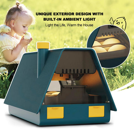 House Shaped Egg Incubator Automatic 10 Eggs Breeding Machine Chicken Duck Goose