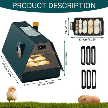 House Shaped Egg Incubator Automatic 10 Eggs Breeding Machine Chicken Duck Goose