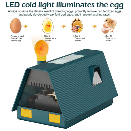 House Shaped Egg Incubator Automatic 10 Eggs Breeding Machine Chicken Duck Goose