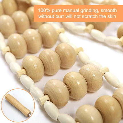 Wooden Back Massage Rope Roller for Neck Shoulder Waist and Legs