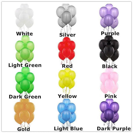 10 Pcs 10+ Colours 10" 25Cm Latex Balloons Birthday Party Wedding Decoration Au - Aimall