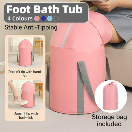 Portable Foldable Foot Soaking Bucket Heat Preserving Basin Travel Foot Bath Tub