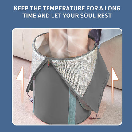 Portable Foldable Foot Soaking Bucket Heat Preserving Basin Travel Foot Bath Tub