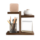 Wooden Desktop Storage Shelf Simple Decorative Flower Stand for Home Office