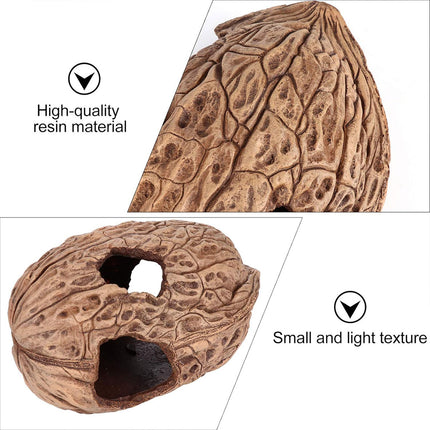 Pet Climbing Shelter Simulated Walnut Resting Box Small Animal Hideaway Decor