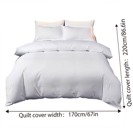 Hotel Quality White Duvet Cover Soft Fabric Bedding Set for Bedroom Motel