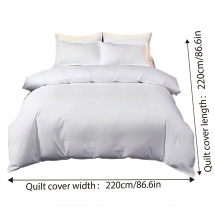 Hotel Quality White Duvet Cover Soft Fabric Bedding Set for Bedroom Motel