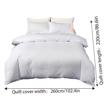 Hotel Quality White Duvet Cover Soft Fabric Bedding Set for Bedroom Motel