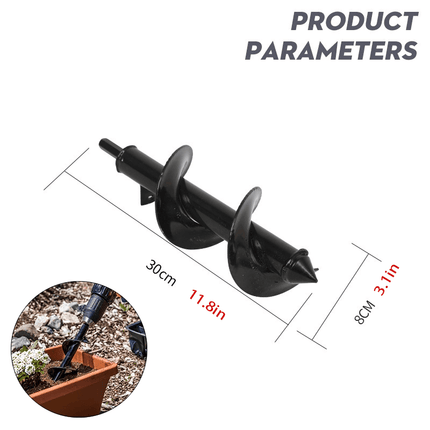 Power Garden Spiral Plant Auger Earth Planter Drill Bit Post Hole Digger Tool Au