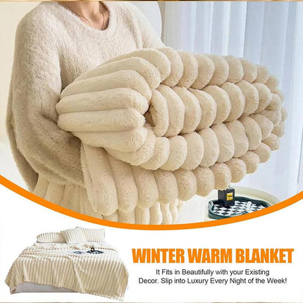 Plush Blanket Leisure Blanket Autumn Winter Warm Nap Throw Soft Cozy