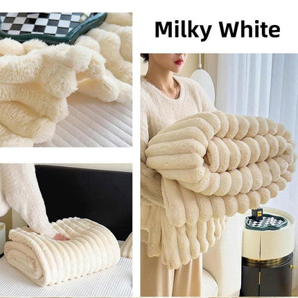 Plush Blanket Leisure Blanket Autumn Winter Warm Nap Throw Soft Cozy