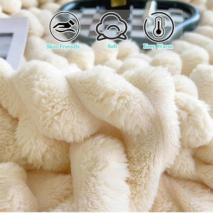 Plush Blanket Leisure Blanket Autumn Winter Warm Nap Throw Soft Cozy