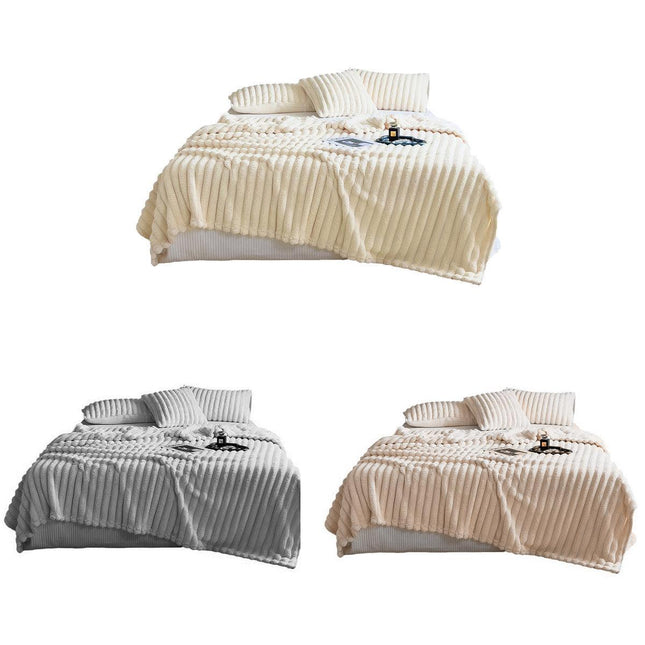 Plush Blanket Leisure Blanket Autumn Winter Warm Nap Throw Soft Cozy
