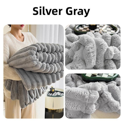 Plush Blanket Leisure Blanket Autumn Winter Warm Nap Throw Soft Cozy