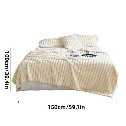 Plush Blanket Leisure Blanket Autumn Winter Warm Nap Throw Soft Cozy
