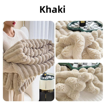 Plush Blanket Leisure Blanket Autumn Winter Warm Nap Throw Soft Cozy