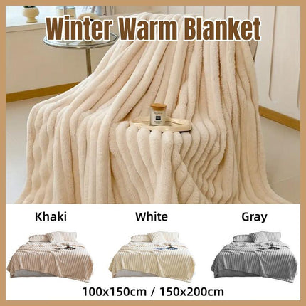 Plush Blanket Leisure Blanket Autumn Winter Warm Nap Throw Soft Cozy