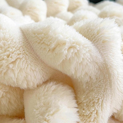 Plush Blanket Leisure Blanket Autumn Winter Warm Nap Throw Soft Cozy