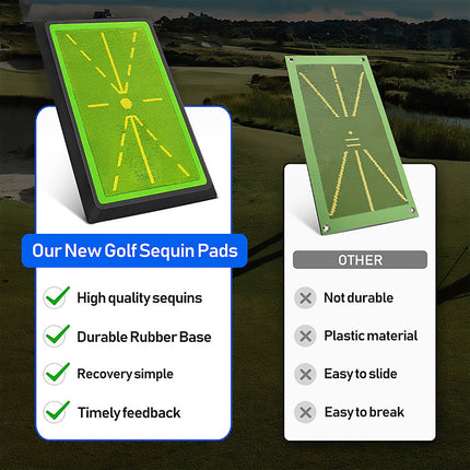 Golf Training Mat for Swing Detection Batting Divot Golf Hitting Practice Mat