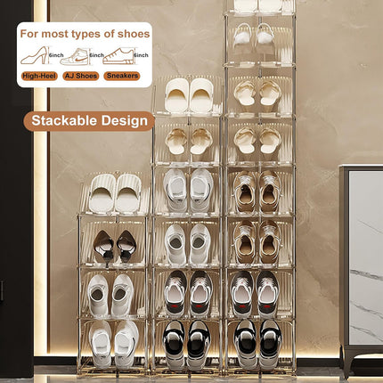 6 Tier Shoe Rack Stackable Sturdy for Home Entryway Hallway Space Saving Storage