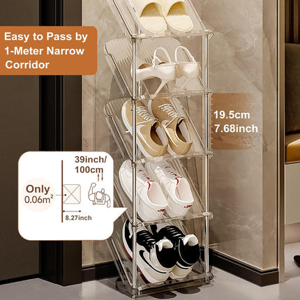 6 Tier Shoe Rack Stackable Sturdy for Home Entryway Hallway Space Saving Storage