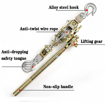 1T Multi Functional Ratchet Puller 1.2M Carbon Steel for Truck Cargo Securing