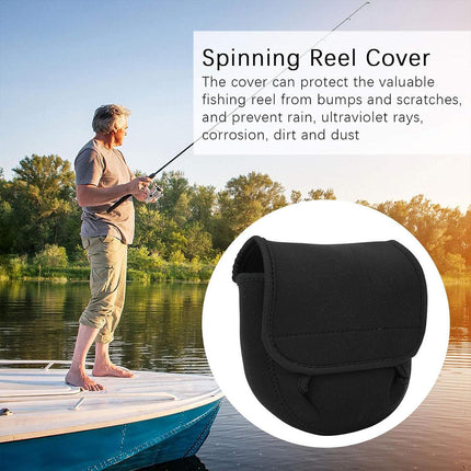 Fishing Reel Protective Cover Neoprene Wrap Case for Spinning Baitcasting Reels