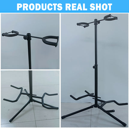 2/3Head Guitar Stand with Height Adjustment Foldable Holder Guitar Stand Bass