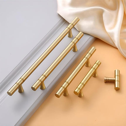 6 Sizes Cabinet Door Handle Wardrobe Drawer Pull Simple Gold Furniture Hardware