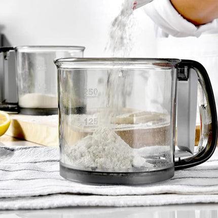 Semi Automatic Hand Held Flour Sifter Baking Powder Strainer Sieve Kitchen Tool