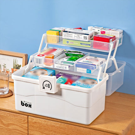 Household Medicine Box Large Capacity First Aid Storage Home Medical Organiser