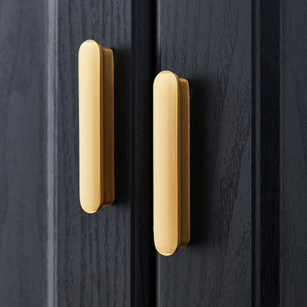 Gold Cabinet Handles 2 Sizes Modern Simple Pulls for Wardrobe Drawer Door Use