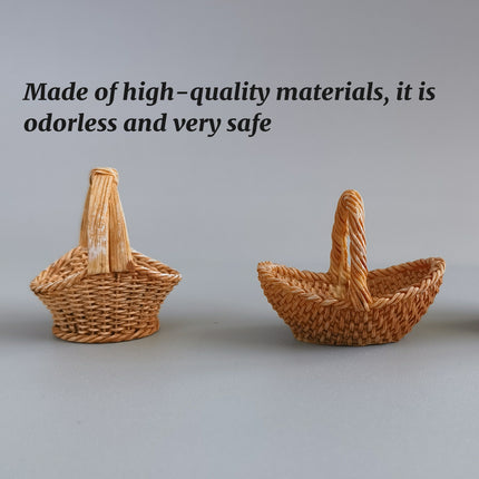 12PCS Miniature Basket Small Craft for Photography Props Home Office Desk Decor