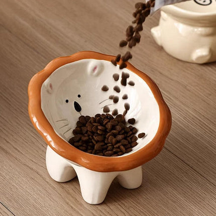 Cartoon Lion Pet Bowl Food and Water Dish for Cats and Dogs Feeding Accessories
