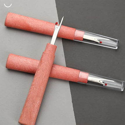 20PCS Wood Grain Seam Ripper Thread Cutter Sewing Tool With Lid Durable