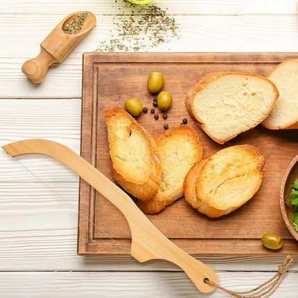 Household Wooden Bread Slicing Saw Manual Kitchen Baking Food Safe Easy to Use