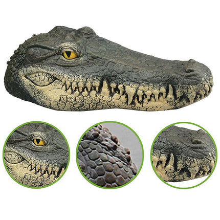 Floating Alligator Head Pond Ornament Garden Pool Animal Decor Simulation Model
