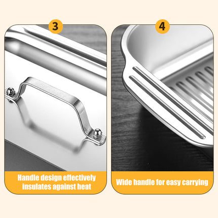 Grilled Fish Plate Crayfish Plate Tray Barbecue Plate for Camping Backyard BBQ