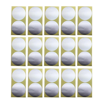8/13/25/50mm Colour Sticker Dots Adhesive Round Labels Circular Scrapbooking Silver - Aimall