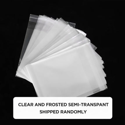 100X Translucent Plastic Candy Packaging Bags Self Adhesive Cookie Biscuit Bags
