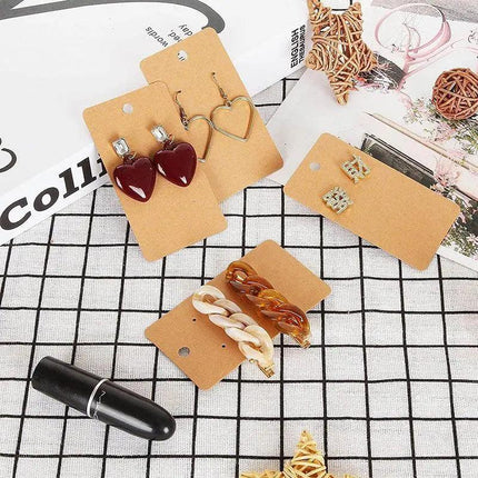100PCS Earring Cards Cardboard Paper Jewelry Accessories Display Holder AU - Aimall