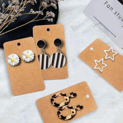 100PCS Earring Cards Cardboard Paper Jewelry Accessories Display Holder AU - Aimall
