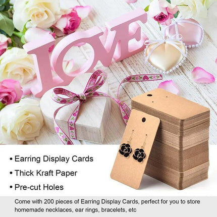 100PCS Earring Cards Cardboard Paper Jewelry Accessories Display Holder AU - Aimall